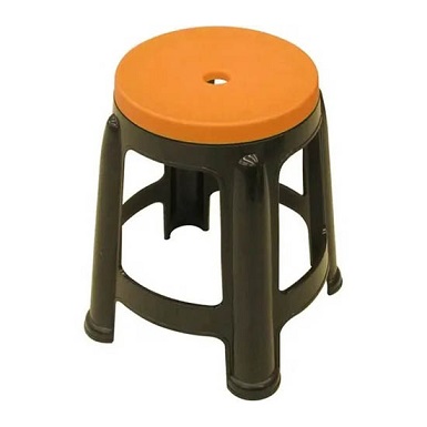 BANQUETA PLáSTICA REDONDA CON ASIENTO DE COLOR